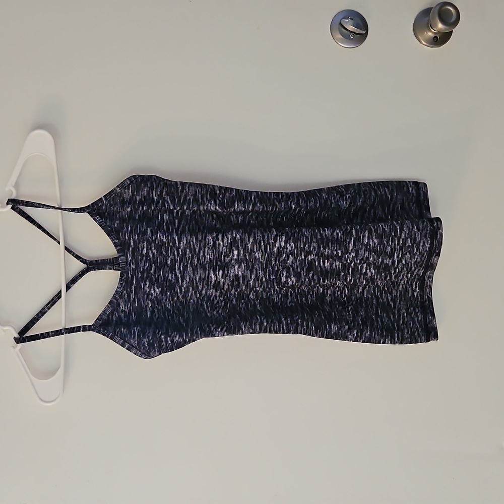 Lululemon Gray Racerback Workout Tank Built in Bra